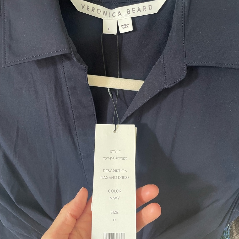 NWT Veronica Beard Navy Nagano Dress - Picture 4 of 4